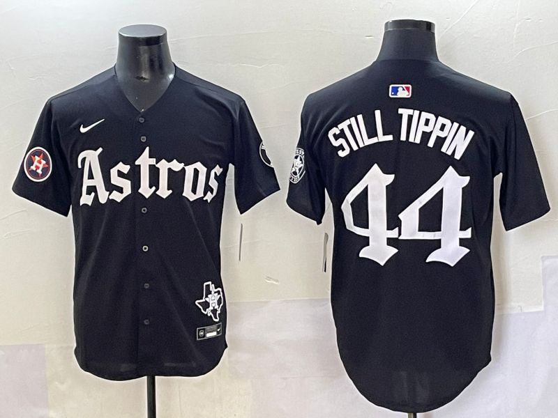 Men 2025 Houston Astros #44 Still Tippin Black Five generations Joint Name Nike MLB Jersey style 20